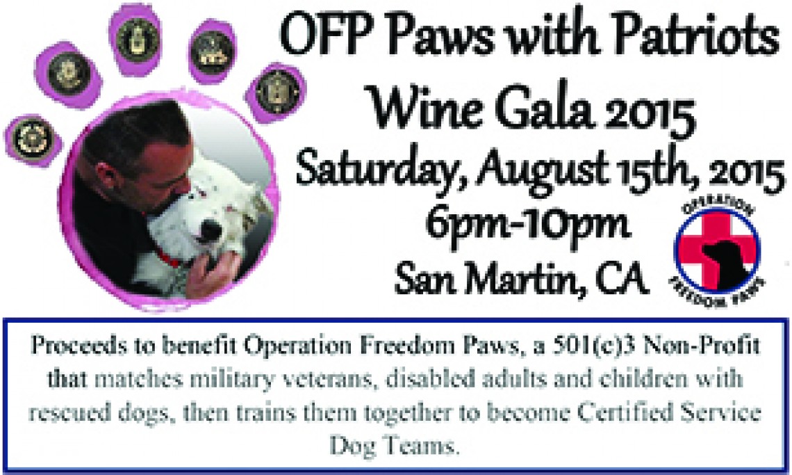 OFP Paws with Patriots Wine Gala